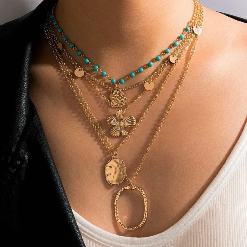 Nicolette Woman’s Two Piece Layering Necklace